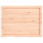 ZNTS Wall Shelf 80x60x cm Untreated Solid Wood Oak 363552