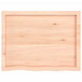 ZNTS Wall Shelf 80x60x cm Untreated Solid Wood Oak 363552