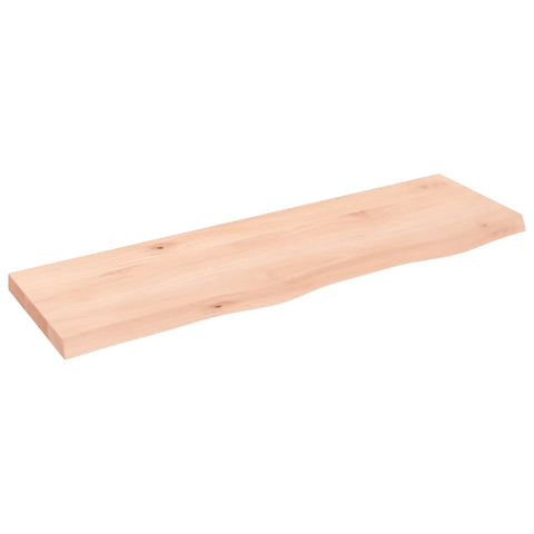 ZNTS Wall Shelf 100x30x cm Untreated Solid Wood Oak 363561