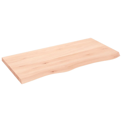 ZNTS Wall Shelf 100x50x cm Untreated Solid Wood Oak 363567
