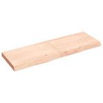 ZNTS Wall Shelf 120x40x cm Untreated Solid Wood Oak 363575