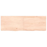 ZNTS Wall Shelf 120x40x cm Untreated Solid Wood Oak 363575