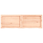 ZNTS Wall Shelf 120x40x cm Untreated Solid Wood Oak 363575