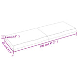 ZNTS Wall Shelf 120x40x cm Untreated Solid Wood Oak 363575