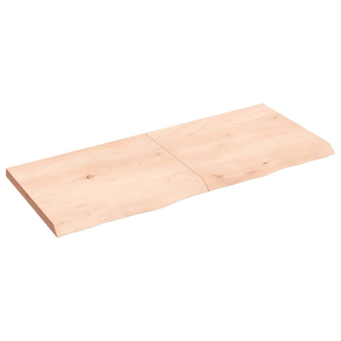 ZNTS Wall Shelf 120x50x cm Untreated Solid Wood Oak 363576