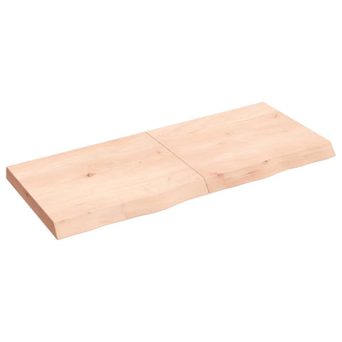ZNTS Wall Shelf 120x50x cm Untreated Solid Wood Oak 363577