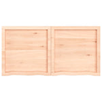 ZNTS Wall Shelf 120x60x cm Untreated Solid Wood Oak 363578