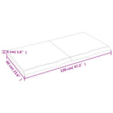 ZNTS Wall Shelf 120x60x cm Untreated Solid Wood Oak 363578