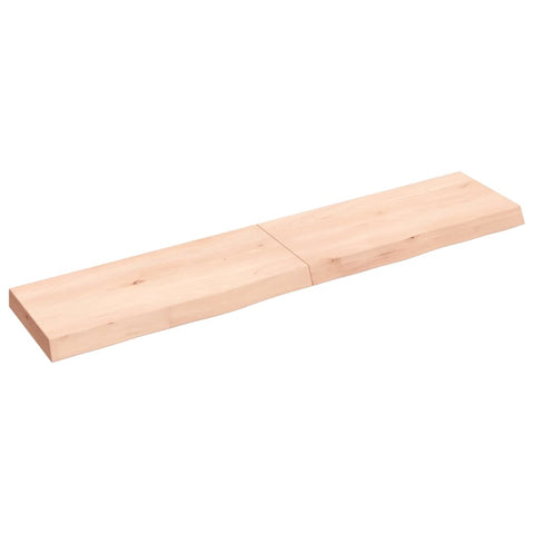 ZNTS Wall Shelf 140x30x cm Untreated Solid Wood Oak 363581