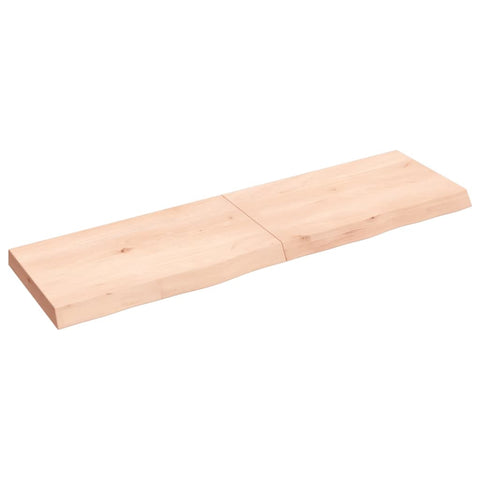 ZNTS Wall Shelf 140x40x cm Untreated Solid Wood Oak 363583