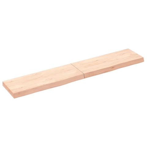 ZNTS Wall Shelf 160x30x cm Untreated Solid Wood Oak 363589
