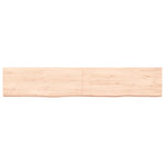 ZNTS Wall Shelf 160x30x cm Untreated Solid Wood Oak 363589