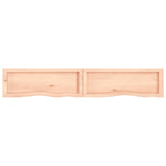 ZNTS Wall Shelf 160x30x cm Untreated Solid Wood Oak 363589
