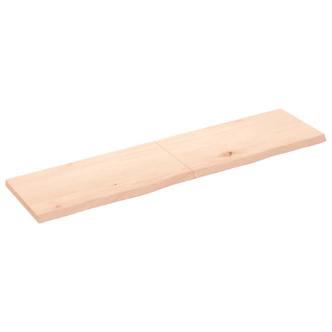 ZNTS Wall Shelf 160x40x cm Untreated Solid Wood Oak 363590