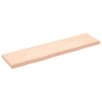 ZNTS Wall Shelf 160x40x cm Untreated Solid Wood Oak 363591