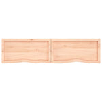 ZNTS Wall Shelf 160x40x cm Untreated Solid Wood Oak 363591