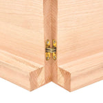 ZNTS Wall Shelf 160x40x cm Untreated Solid Wood Oak 363591