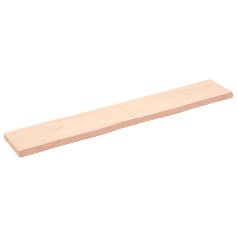 ZNTS Wall Shelf 180x30x cm Untreated Solid Wood Oak 363597