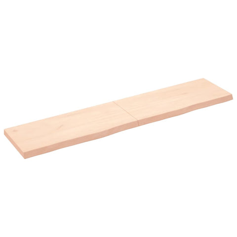 ZNTS Wall Shelf 180x40x cm Untreated Solid Wood Oak 363599