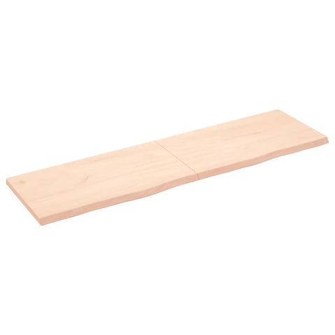 ZNTS Wall Shelf 180x50x cm Untreated Solid Wood Oak 363600