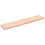 ZNTS Wall Shelf 200x40x cm Untreated Solid Wood Oak 363607