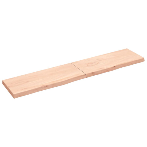 ZNTS Wall Shelf 200x40x cm Untreated Solid Wood Oak 363607