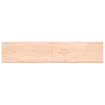 ZNTS Wall Shelf 200x40x cm Untreated Solid Wood Oak 363607