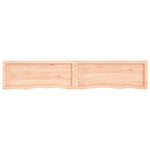 ZNTS Wall Shelf 200x40x cm Untreated Solid Wood Oak 363607