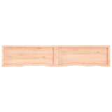 ZNTS Wall Shelf 200x40x cm Untreated Solid Wood Oak 363607