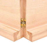 ZNTS Wall Shelf 200x40x cm Untreated Solid Wood Oak 363607