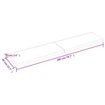 ZNTS Wall Shelf 200x40x cm Untreated Solid Wood Oak 363607