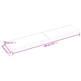 ZNTS Wall Shelf 200x40x cm Untreated Solid Wood Oak 363607