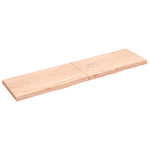 ZNTS Wall Shelf 200x50x cm Untreated Solid Wood Oak 363609