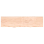 ZNTS Wall Shelf 200x50x cm Untreated Solid Wood Oak 363609