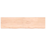 ZNTS Wall Shelf 200x50x cm Untreated Solid Wood Oak 363609
