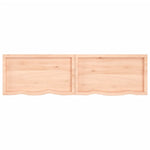 ZNTS Wall Shelf 200x50x cm Untreated Solid Wood Oak 363609
