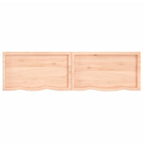 ZNTS Wall Shelf 200x50x cm Untreated Solid Wood Oak 363609