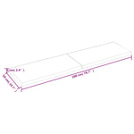ZNTS Wall Shelf 200x50x cm Untreated Solid Wood Oak 363609