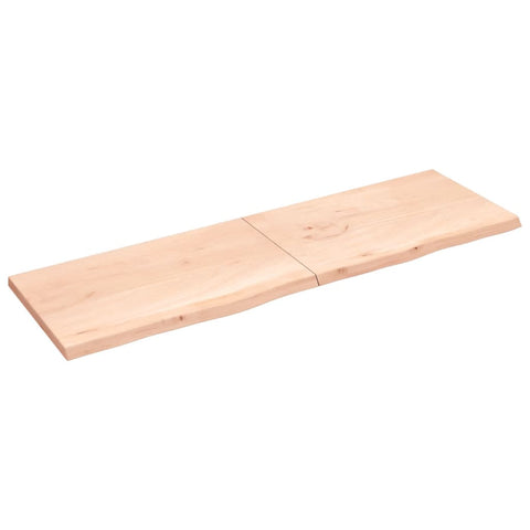 ZNTS Wall Shelf 200x60x cm Untreated Solid Wood Oak 363610