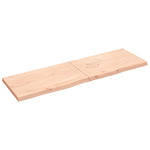 ZNTS Wall Shelf 200x60x cm Untreated Solid Wood Oak 363611