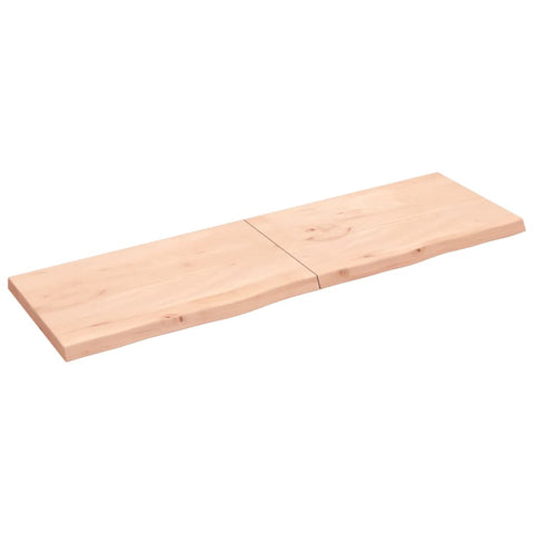 ZNTS Wall Shelf 200x60x cm Untreated Solid Wood Oak 363611