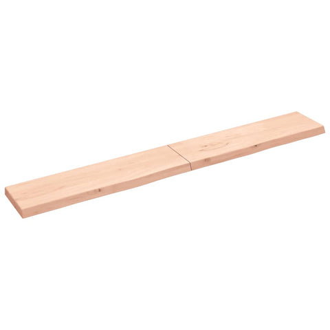 ZNTS Wall Shelf 220x30x cm Untreated Solid Wood Oak 363613