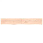 ZNTS Wall Shelf 220x30x cm Untreated Solid Wood Oak 363613