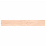 ZNTS Wall Shelf 220x30x cm Untreated Solid Wood Oak 363613