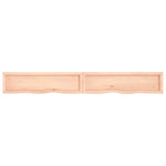 ZNTS Wall Shelf 220x30x cm Untreated Solid Wood Oak 363613
