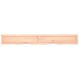 ZNTS Wall Shelf 220x30x cm Untreated Solid Wood Oak 363613