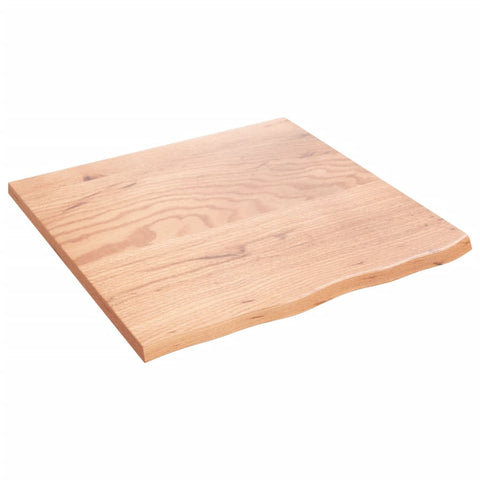 ZNTS Wall Shelf Light Brown 60x60x2 cm Treated Solid Wood Oak 363653