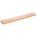 ZNTS Wall Shelf Light Brown 180x30x cm Treated Solid Wood Oak 363717