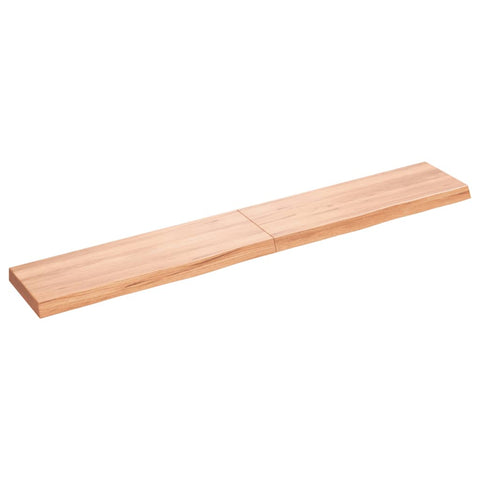 ZNTS Wall Shelf Light Brown 180x30x cm Treated Solid Wood Oak 363717