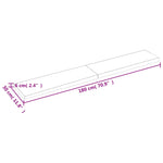 ZNTS Wall Shelf Light Brown 180x30x cm Treated Solid Wood Oak 363717